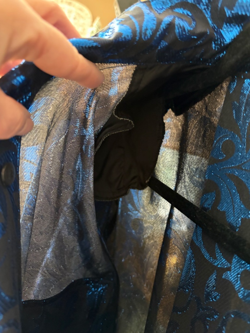 Vintage Escada Silk Blend Oversized Blouse  80s Designer Luxury Metallic Sz 40 - Picture 8 of 10